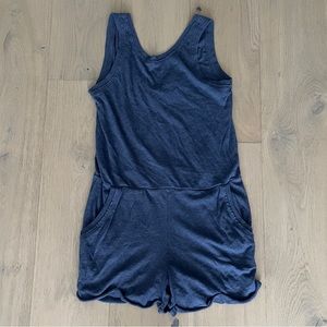 Nation LTD. Blue Shorts Romper with Pockets